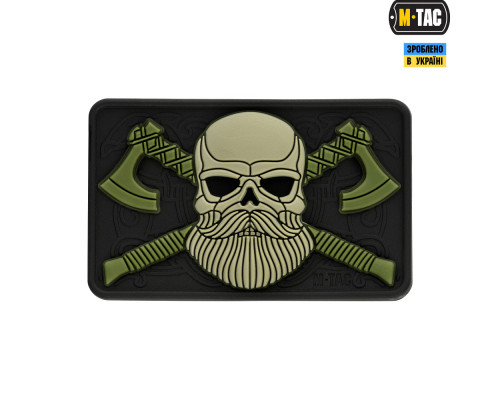 M-TAC НАШИВКА BEARDED SKULL 3D ПВХ BLACKOLIVE