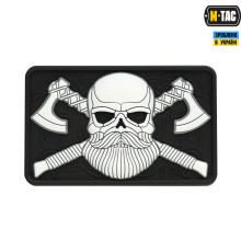 M-TAC НАШИВКА BEARDED SKULL 3D ПВХ BLACKWHITE
