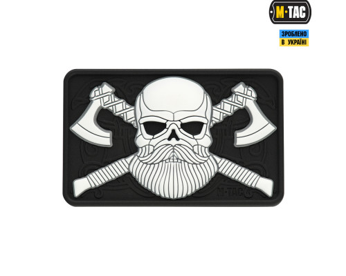M-TAC НАШИВКА BEARDED SKULL 3D ПВХ BLACKWHITE