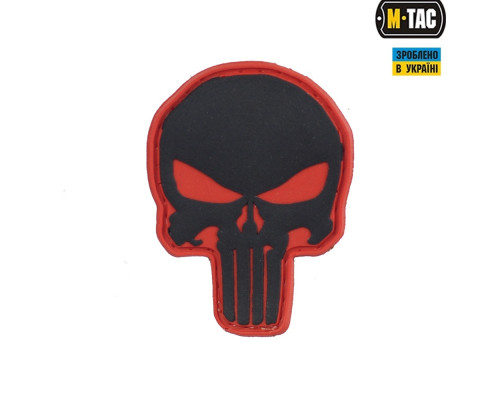 M-TAC НАШИВКА PUNISHER ПВХ КРАСНО-ЧЕРНАЯ