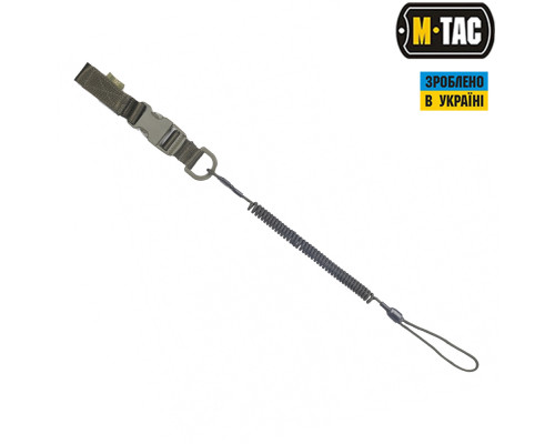 M-TAC ШНУР СТРАХОВОЧНЫЙ LITE КОМБИНИРОВАНЫЙ С D-КОЛЬЦОМ И ФАСТЕКСОМ ОЛИВА