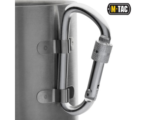 M-TAC ТЕРМОКРУЖКА С КАРАБИНОМ НЕРЖ.