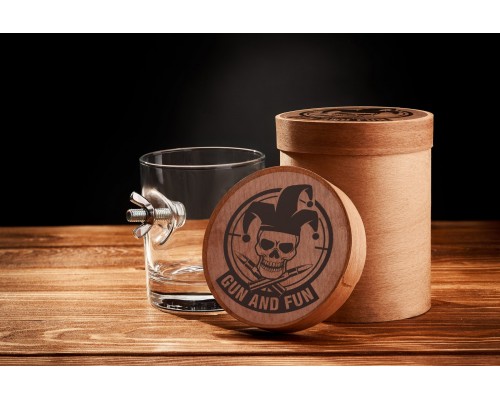 Стакан для виски "Спинер" в деревянном тубусе