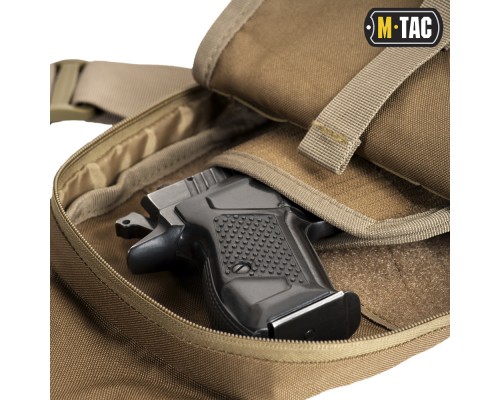 M-TAC СУМКА-КОБУРА НАПЛЕЧНАЯ С ЛИПУЧКОЙ COYOTE