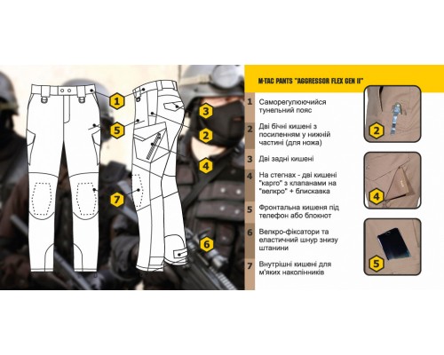 M-TAC БРЮКИ AGGRESSOR GEN II FLEX BLACK