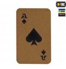 M-TAC НАШИВКА ACE OF SPADES LASER CUT COYOTEBLACK