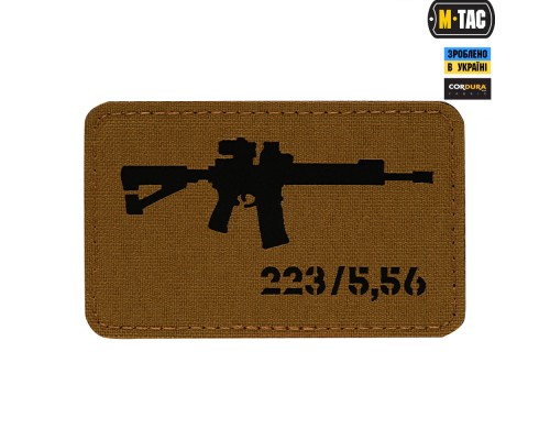 M-TAC НАШИВКА AR-15 2235,56 LASER CUT COYOTEBLACK