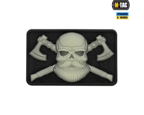 M-TAC НАШИВКА BEARDED SKULL 3D ПВХ BLACKСВЕТОНАКОПИТЕЛЬ