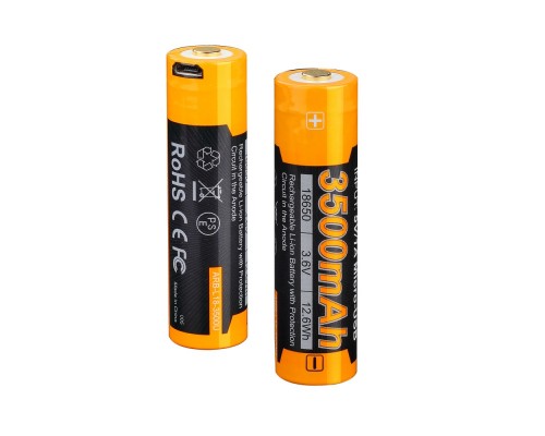 Аккумулятор 18650 Fenix 3500 mAh ARB-L18-3500U micro usb зарядка