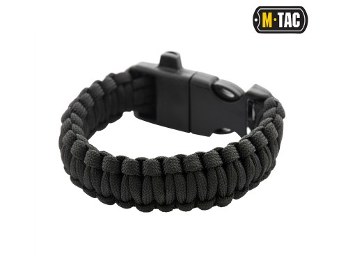 M-TAC БРАСЛЕТ ПАРАКОРД С ИСКРОВЫСЕКАТЕЛЕМ И СВИСТКОМ BLACK