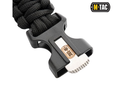 M-TAC БРАСЛЕТ ПАРАКОРД С ИСКРОВЫСЕКАТЕЛЕМ И СВИСТКОМ BLACK