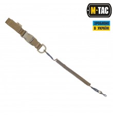 M-TAC ШНУР СТРАХОВОЧНЫЙ LITE ПОД КАРАБИН С D-КОЛЬЦОМ И ФАСТЕКСОМ КОЙОТ