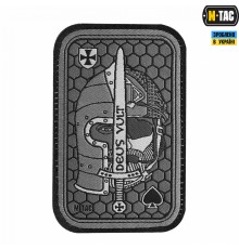 M-TAC НАШИВКА DEUS VULT ACE (ЖАККАРД) СЕРАЯ