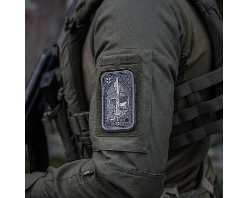 M-TAC НАШИВКА DEUS VULT ACE (ЖАККАРД) СЕРАЯ