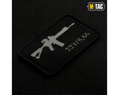 M-TAC НАШИВКА AR-15 2235,56 LASER CUT BLACKGREY