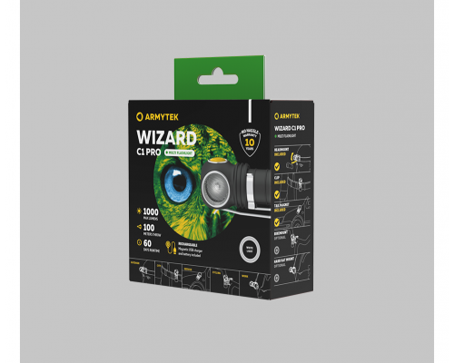 Фонарь ARMYTEK WIZARD C1 PRO MAGNET USB