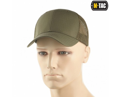 M-TAC БЕЙСБОЛКА С СЕТКОЙ FLEX РИП-СТОП DARK OLIVE