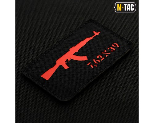M-TAC НАШИВКА AKM 7,62Х39 LASER CUT BLACKRED