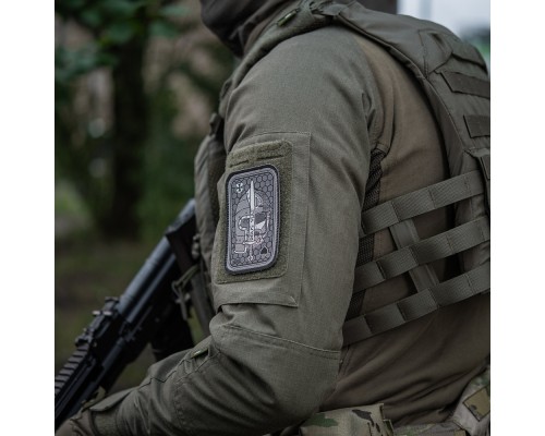 M-TAC НАШИВКА DEUS VULT ACE (ЖАККАРД) СЕРАЯ