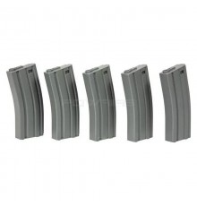 Комплект 5 магазинов Specna Arms 120rds mid-cap polymer Magazine for M4 AEG (pack of 5, Grey)