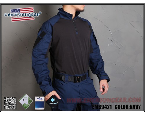 Тактическая рубашка EmersonGear blue label Upgraded version G3 Navy Blue