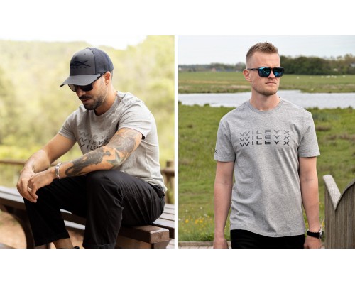 Футболка WILEY X CORE T-SHIRT Grey Melange w/ Wiley X Fade