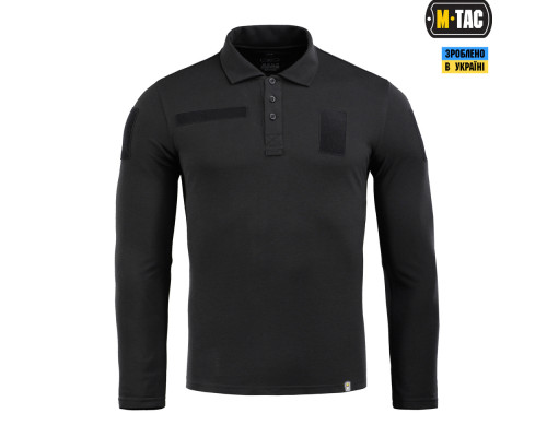 M-TAC ПОЛО ТАКТИЧЕСКОЕ ДЛИННЫЙ РУКАВ 65/35 BLACK