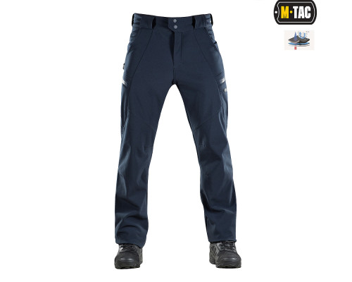 M-TAC БРЮКИ SOFT SHELL WINTER DARK NAVY BLUE