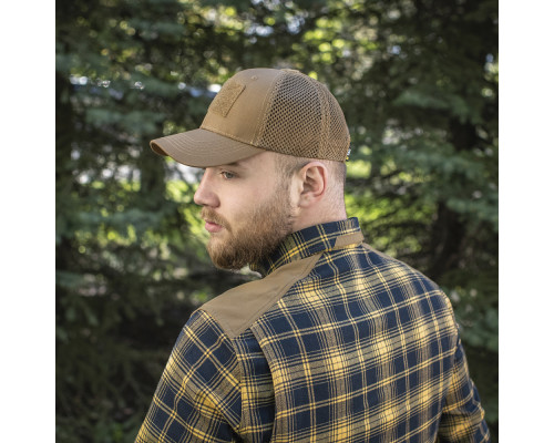 M-TAC БЕЙСБОЛКА С ЛИПУЧКОЙ И СЕТКОЙ FLEX РИП-СТОП COYOTE BROWN
