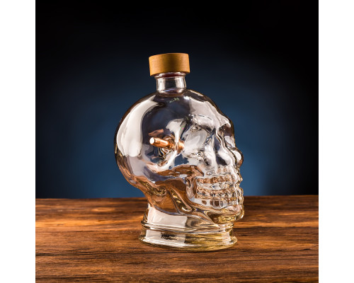 ГРАФИН ЧЕРЕП 1Л С "ЗАСТРЯВШЕЙ" ПУЛЕЙ 7.62