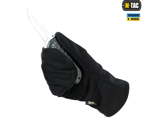 M-TAC ПЕРЧАТКИ БЕСПАЛЫЕ С КЛАПАНОМ WINDBLOCK 295 BLACK