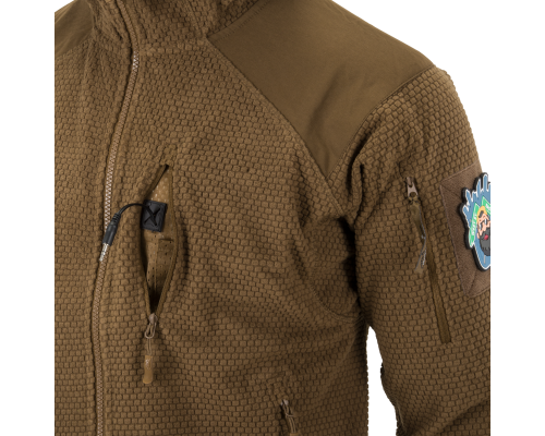 КОФТА ALPHA HOODIE JACKET - GRID FLEECE COYOTE