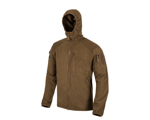 КОФТА ALPHA HOODIE JACKET - GRID FLEECE COYOTE