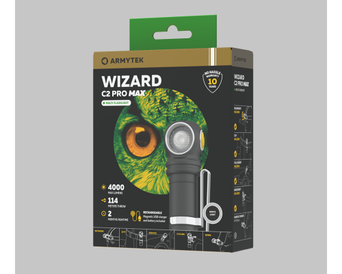 Фонарь ARMYTEK WIZARD C2 PRO MAX MAGNET USB