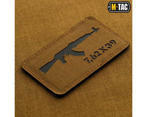 M-TAC НАШИВКА AKM 7,62Х39 LASER CUT COYOTEBLACK