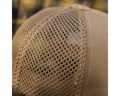 M-TAC БЕЙСБОЛКА С ЛИПУЧКОЙ И СЕТКОЙ FLEX РИП-СТОП COYOTE BROWN