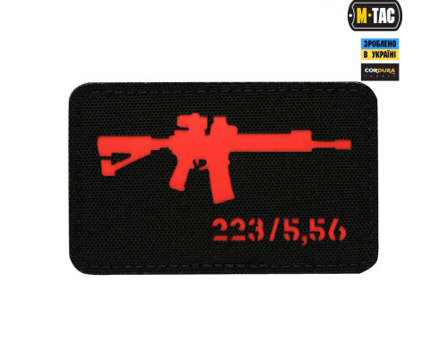 M-TAC НАШИВКА AR-15 2235,56 LASER CUT BLACKRED