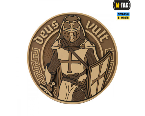 M-TAC НАШИВКА DEUS VULT 3D ПВХ КОЙОТ