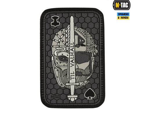 M-TAC НАШИВКА TIL VALHALL ACE (ЖАККАРД) СЕРАЯ