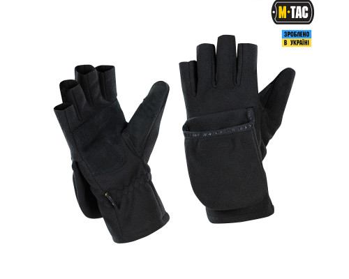 M-TAC ПЕРЧАТКИ БЕСПАЛЫЕ С КЛАПАНОМ WINDBLOCK 295 BLACK