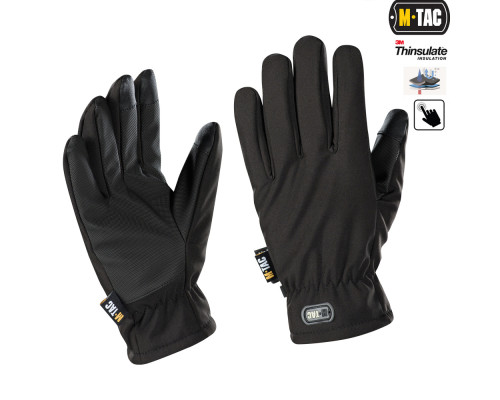 M-TAC ПЕРЧАТКИ SOFT SHELL THINSULATE BLACK