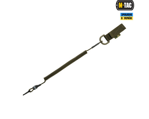 M-TAC ШНУР СТРАХОВОЧНЫЙ LITE ПОД КАРАБИН С D-КОЛЬЦОМ ОЛИВА